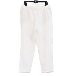 J.Jill "Love Linen " White 100% Linen  Pants